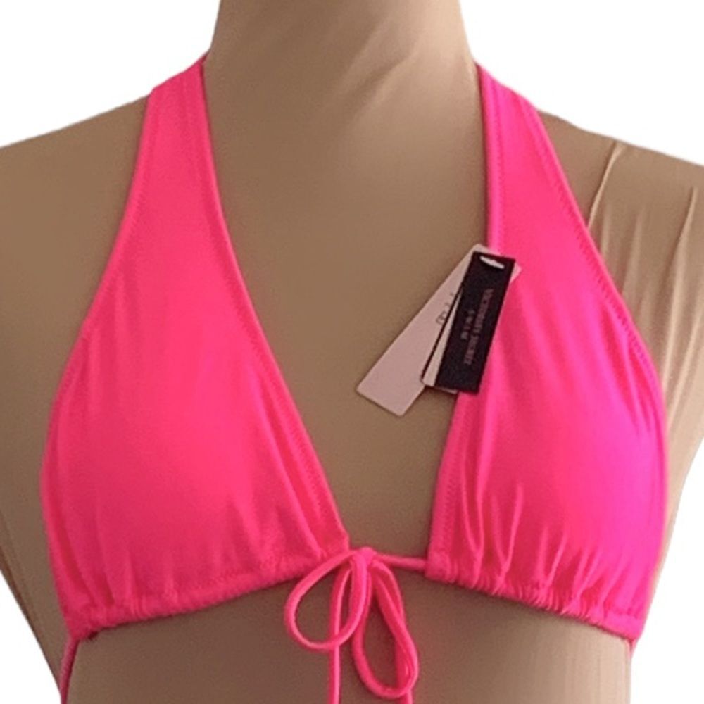 Neon Pink Halter Bikini Tops NWT Size XS